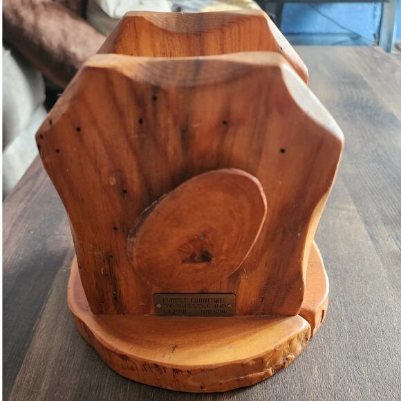 Wooden handmade napkin holder by forest furniture la pine Oregon - Picture 2 of 5